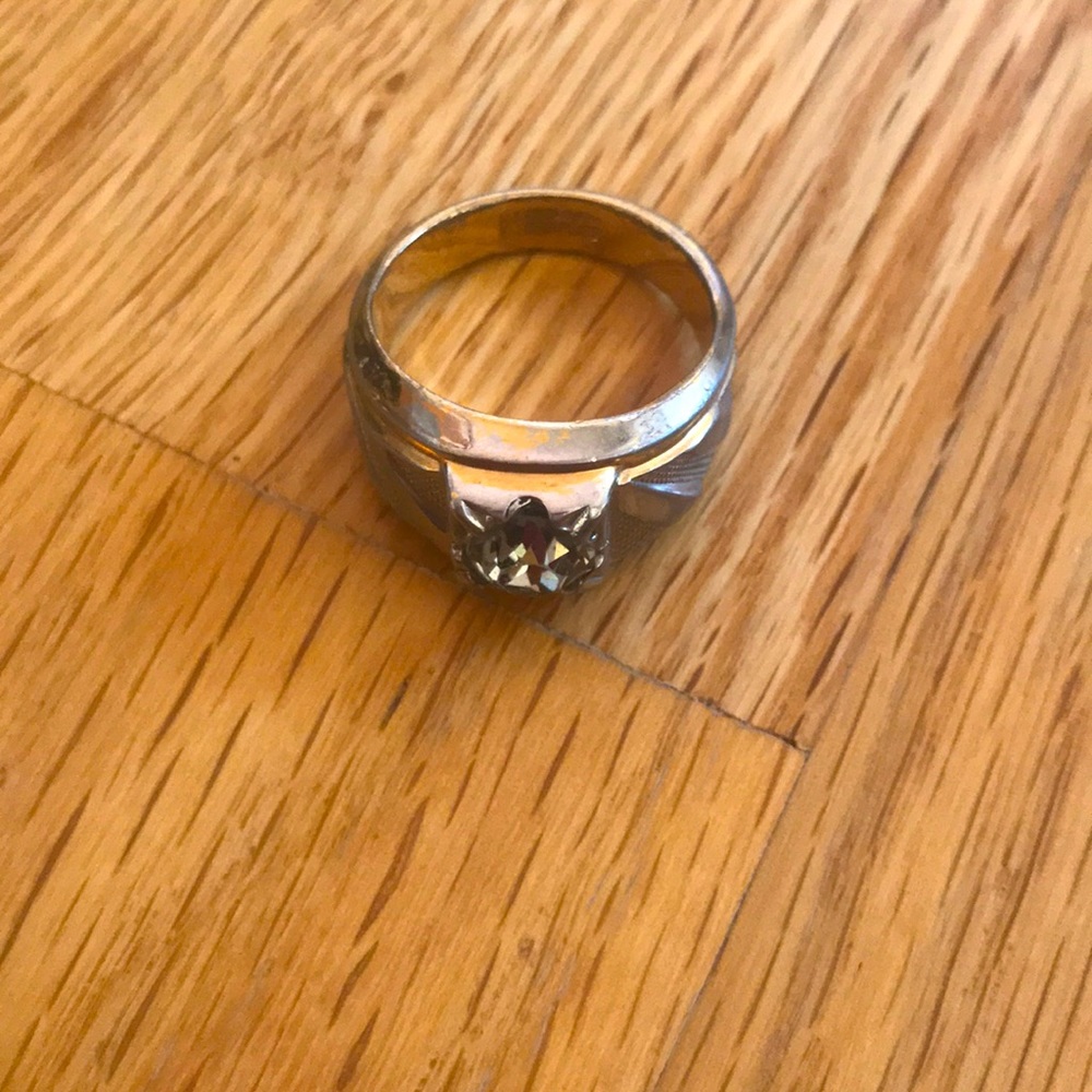 Men’s Silver + Gold Jewel Ring